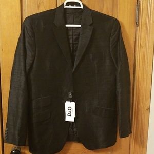 D&G black silk sport jacket
